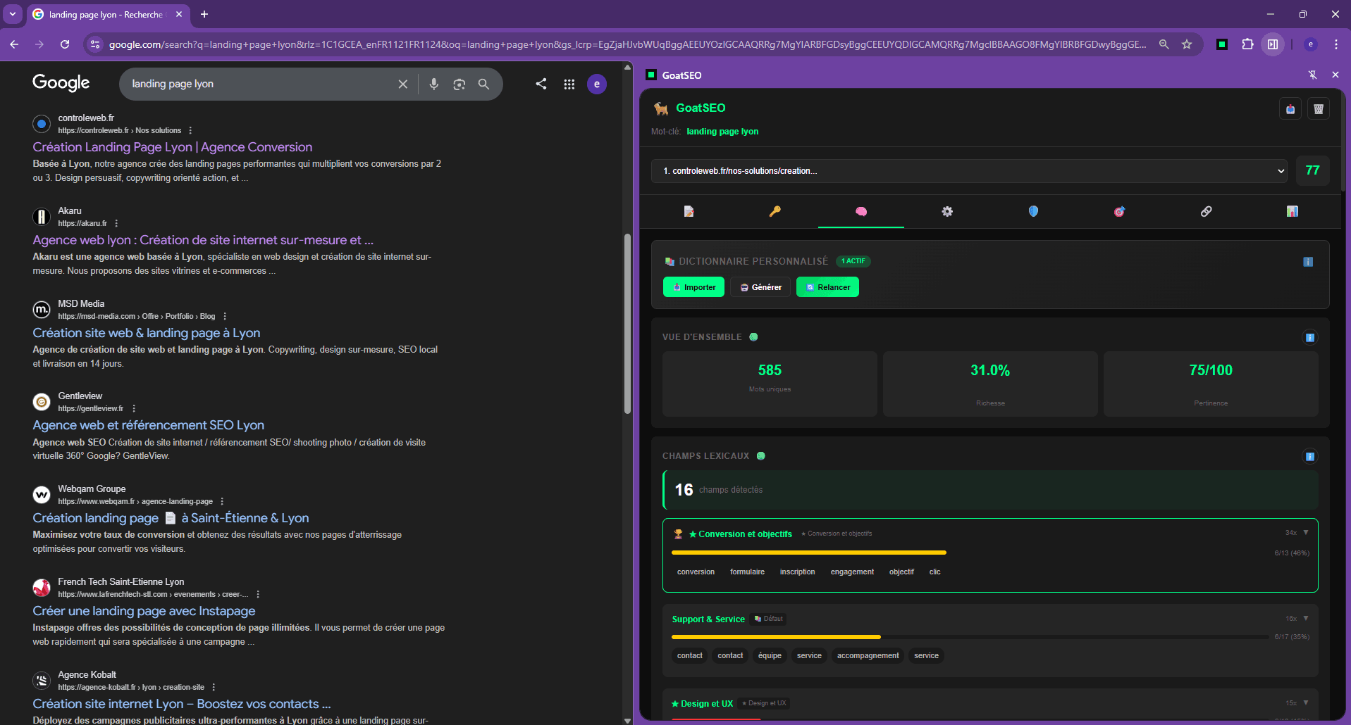 GoatSEO - Extension Google Chrome pour l'Analyse SEO