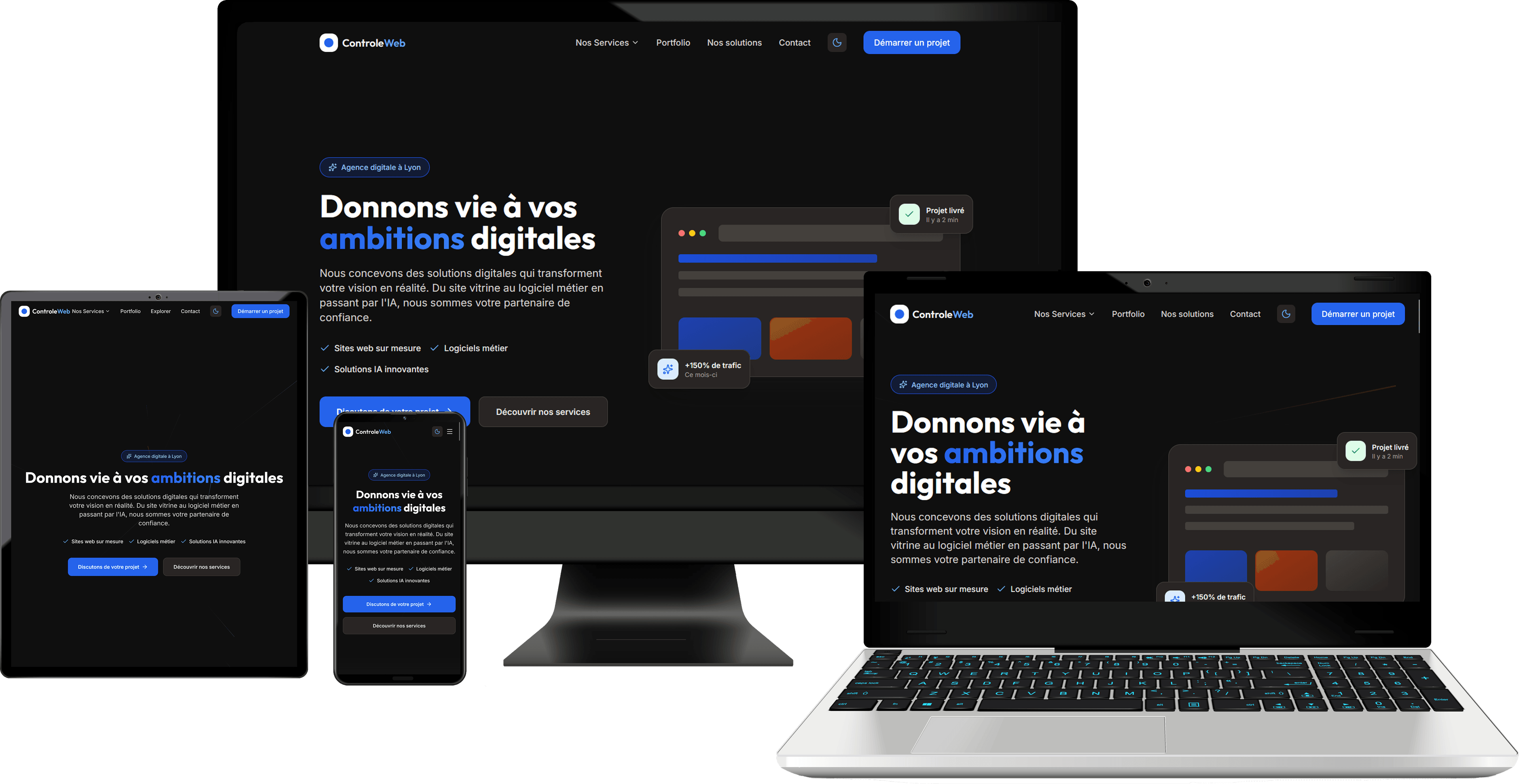 Création landing page Lyon - Page de conversion optimisée pour générer des leads et maximiser le ROI publicitaire