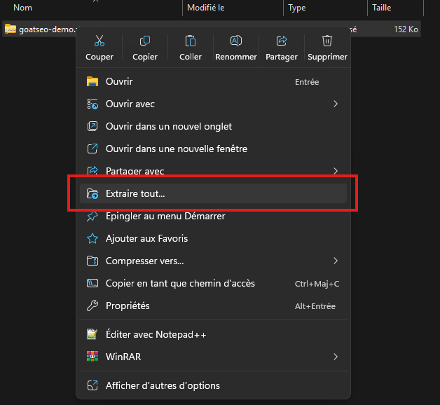 Étape 2 : Décompresser le fichier ZIP - illustration 1