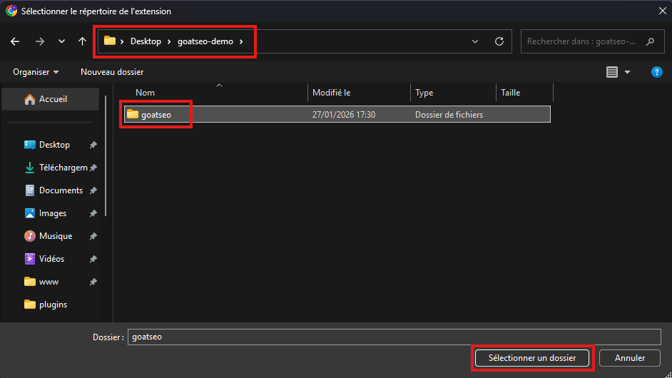 Étape 5 : Charger l'extension - illustration 1